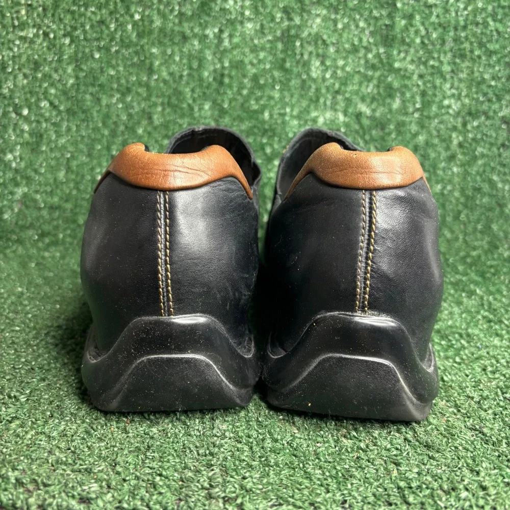 Cole Haan Zeno Leather Slip On Split Toe Loafer Dress Casual Black Mens 9.5 Wide